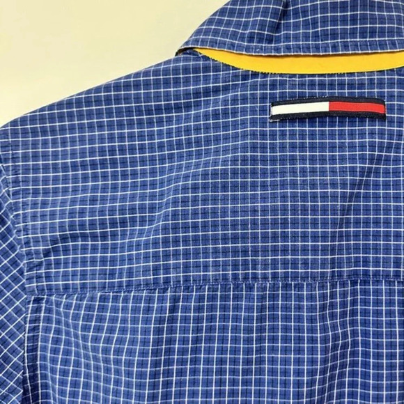 Tommy Hilfiger Button Up Chekered Long Sleeve Shirt Blue Women's Size US 2 - Picture 3 of 15